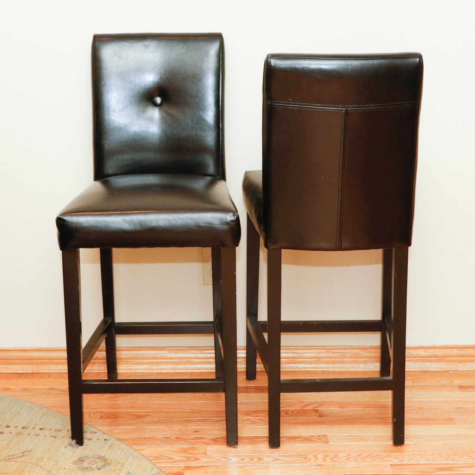 Pair of Mason Brown Counter Stools by Pier1 Imports