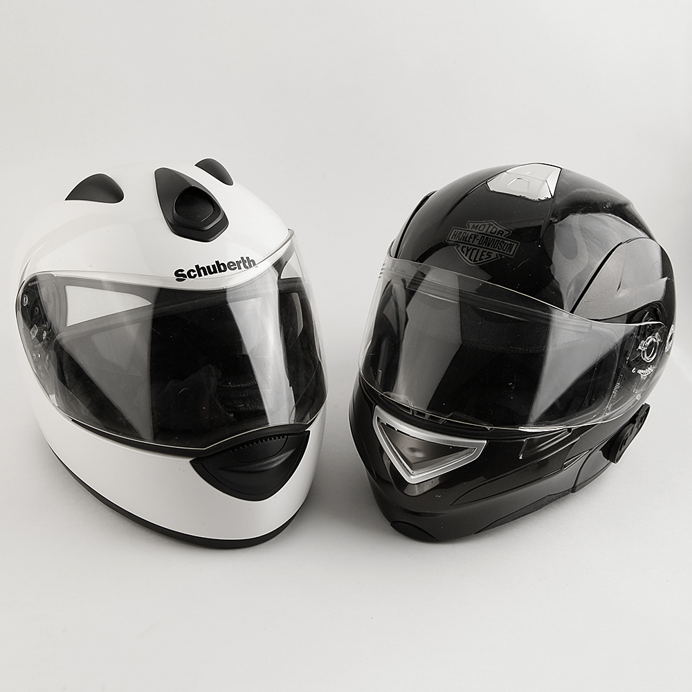 Pair of Motorcycle Helmets