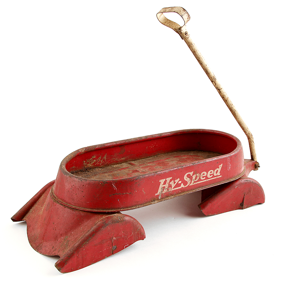 Vintage 1930s Hy-Speed Metal Craft Pressed Steel Toy Wagon and Wyandotte 1930s Doll Carriage