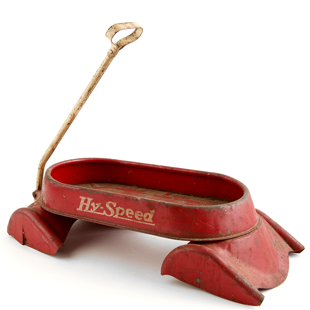 Vintage 1930s Hy-Speed Metal Craft Pressed Steel Toy Wagon and Wyandotte 1930s Doll Carriage