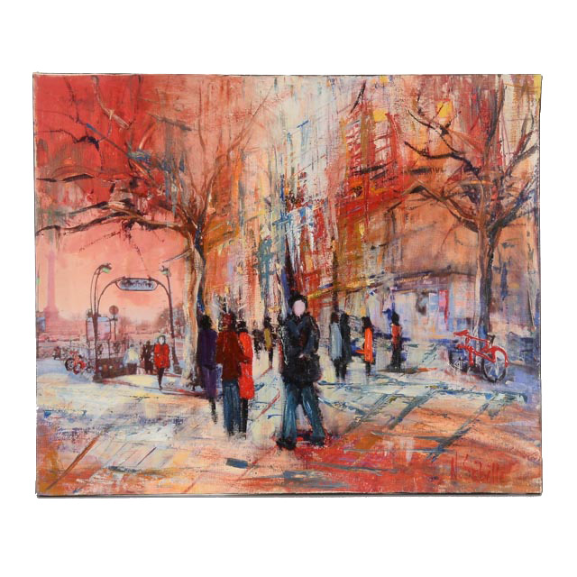 Nicole Sébille Original Mixed Media "À La Bastille"