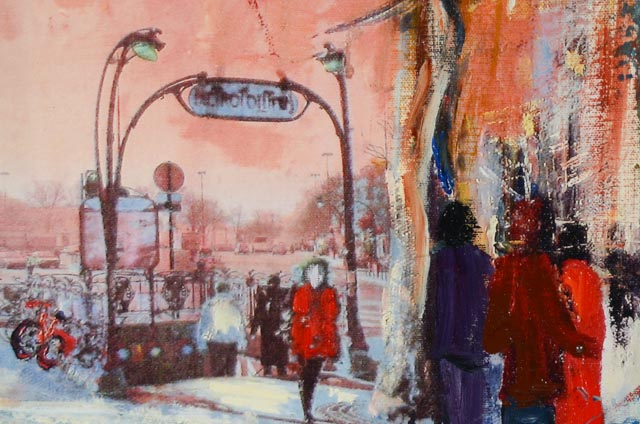 Nicole Sébille Original Mixed Media "À La Bastille"