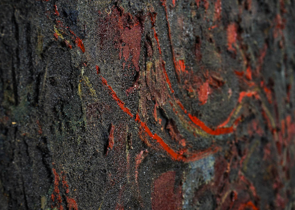 Yetta Wiesel Abstract Oil and Plaster on Canvas Painting