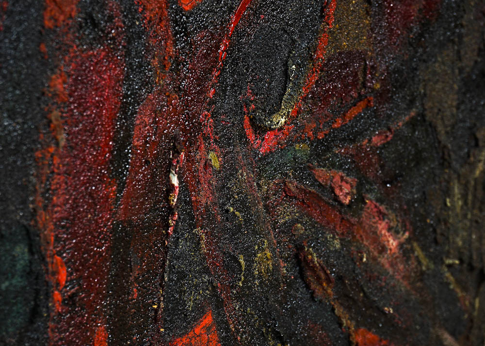 Yetta Wiesel Abstract Oil and Plaster on Canvas Painting