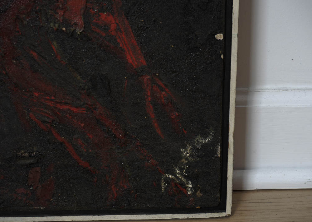 Yetta Wiesel Abstract Oil and Plaster on Canvas Painting