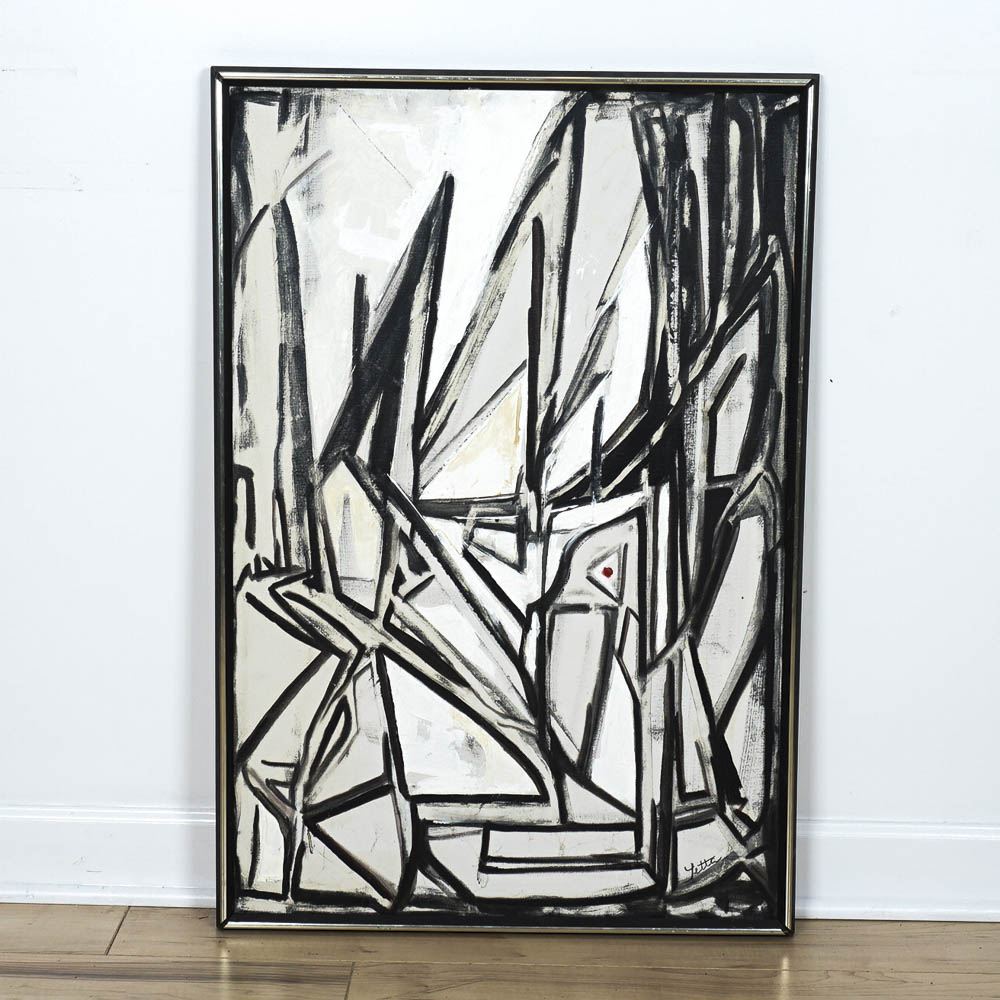 Abstract Oil on Canvas Painting by Yetta Wiesel