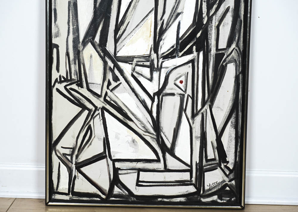 Abstract Oil on Canvas Painting by Yetta Wiesel