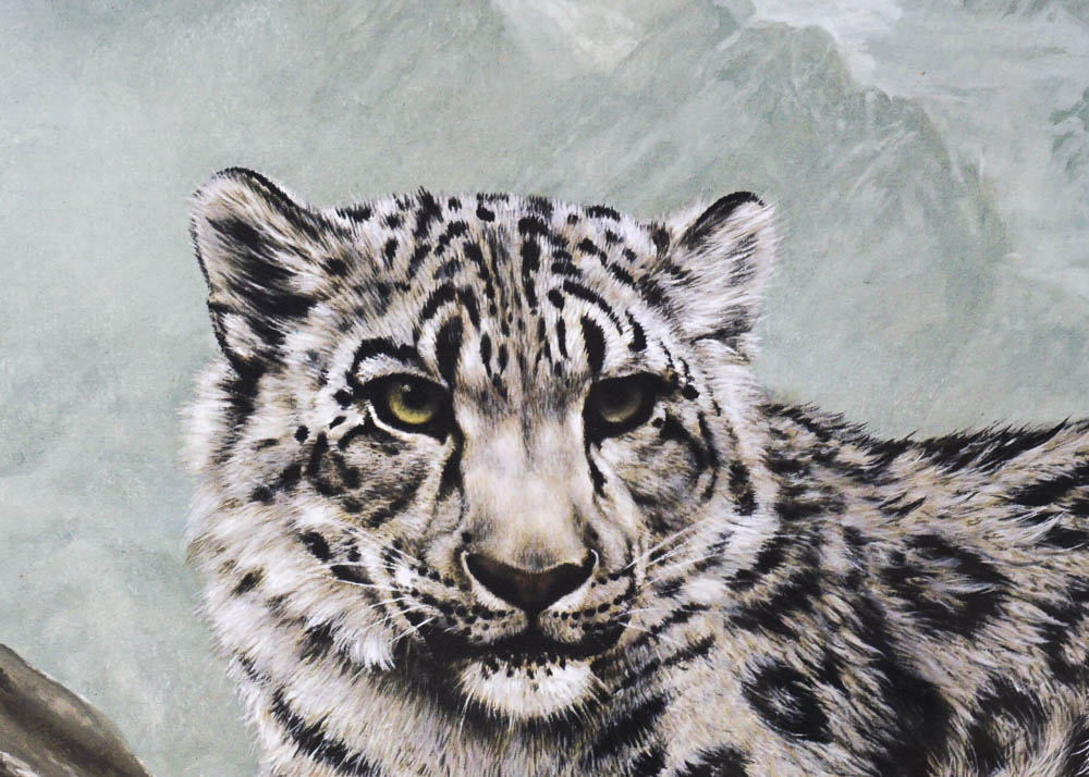 Charles Fracé Signed Offset Lithograph "Snow Leopard"