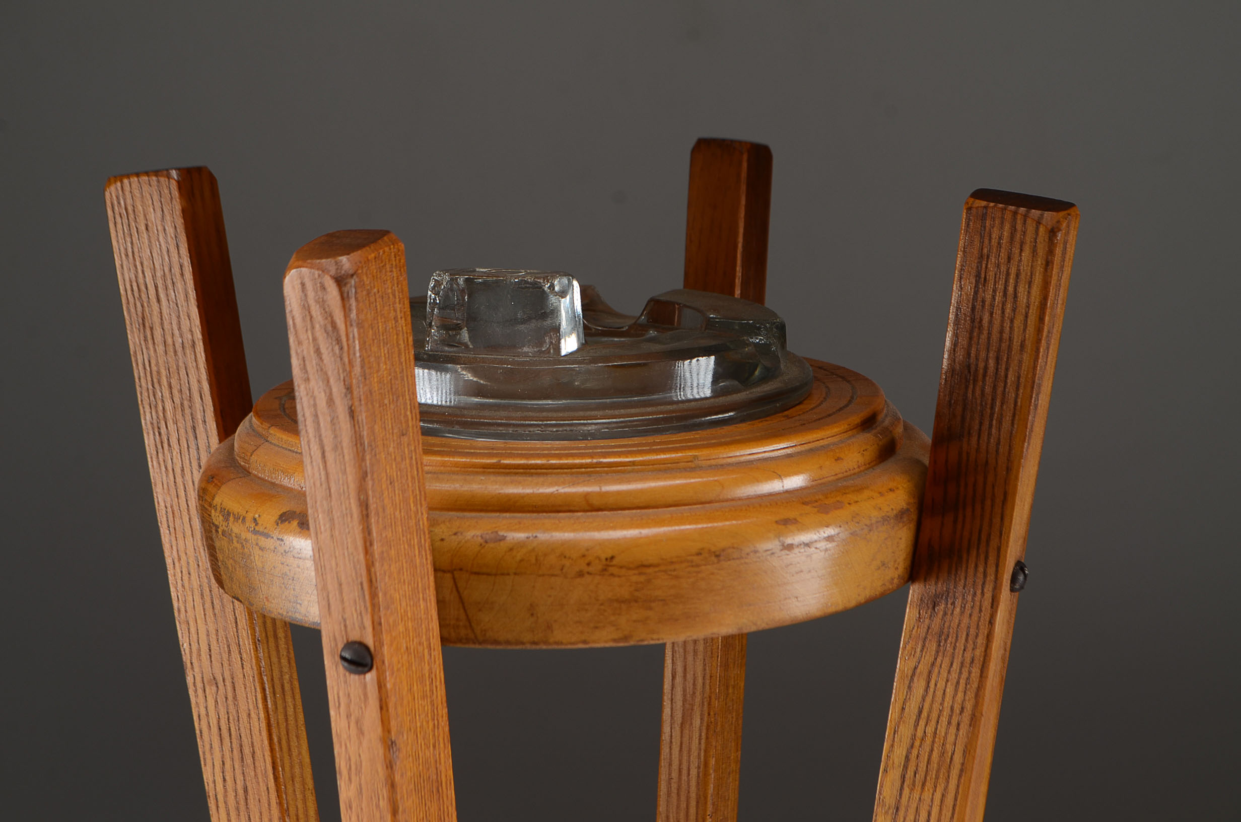 Unique Cincinnati Mohawks Equipment Ashtray Wood Stand