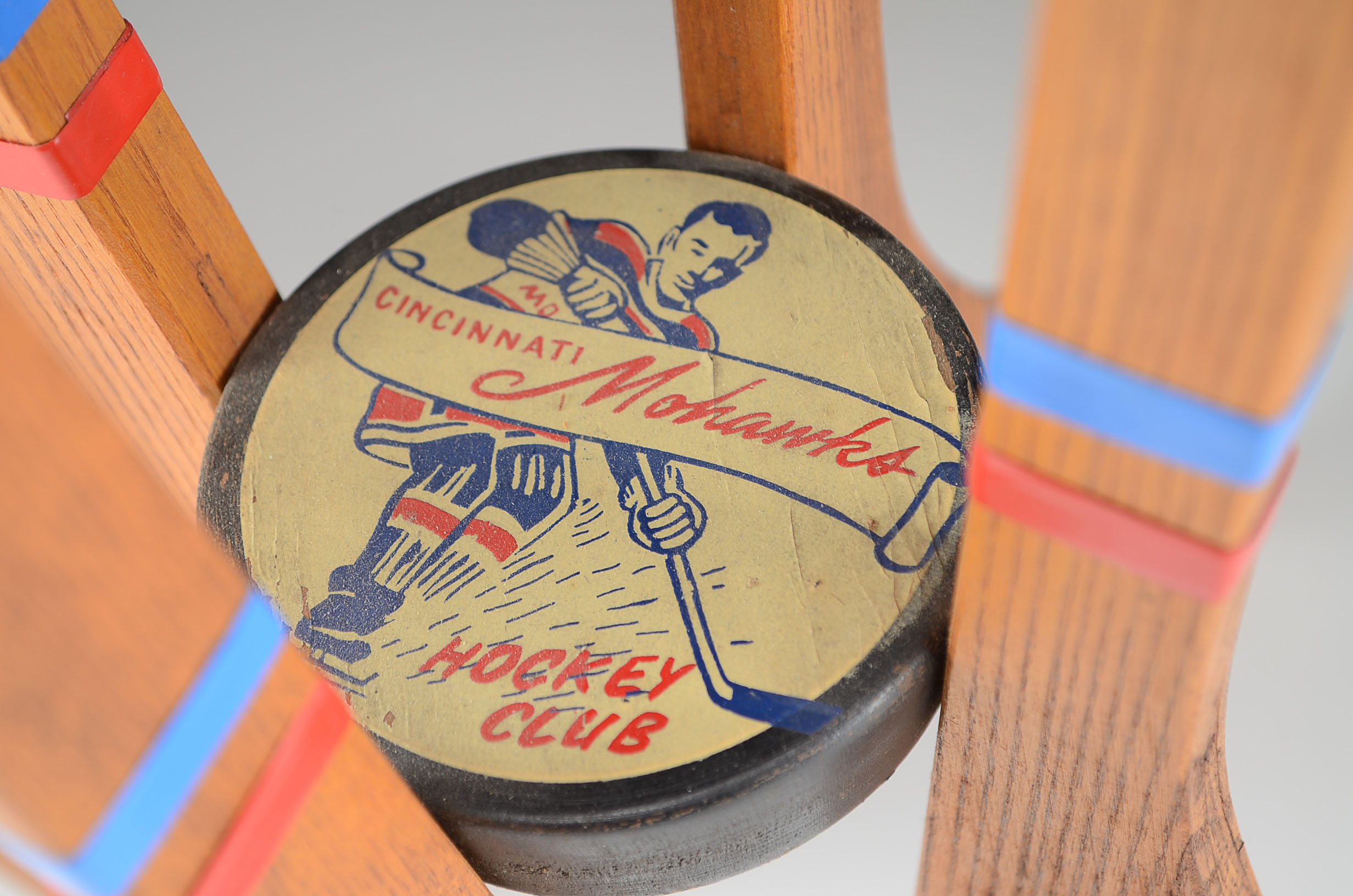 Unique Cincinnati Mohawks Equipment Ashtray Wood Stand