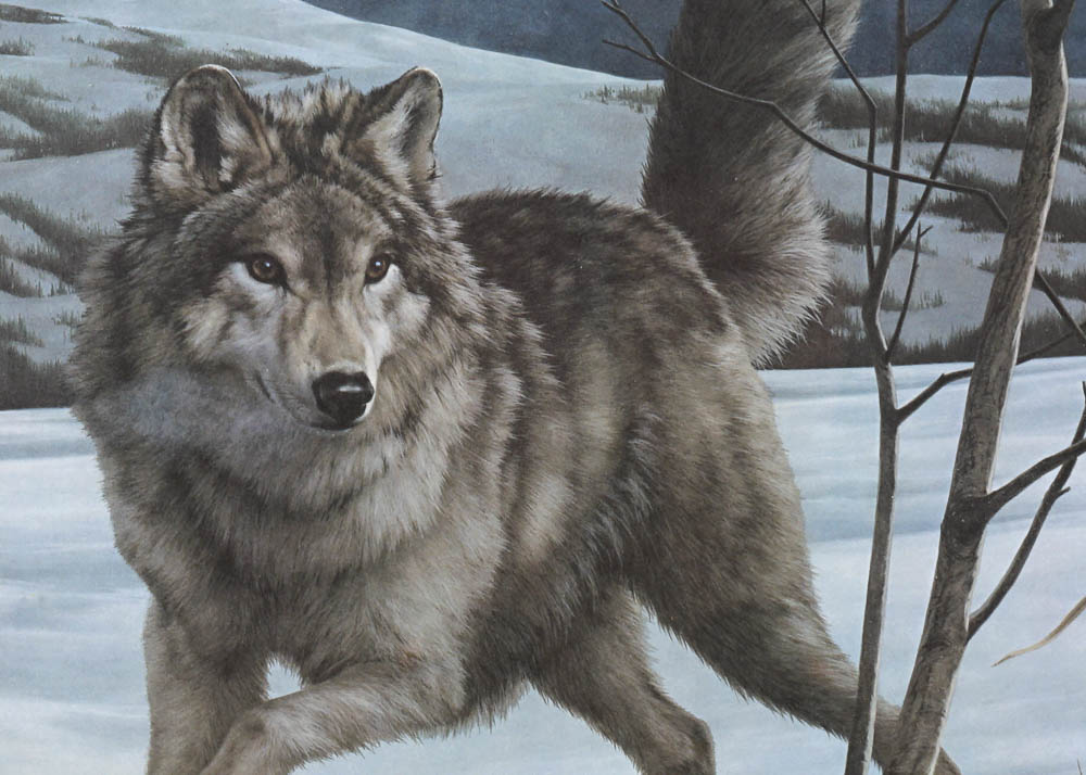 Peter Skirka Signed Offset Lithograph "Moonlight Search"