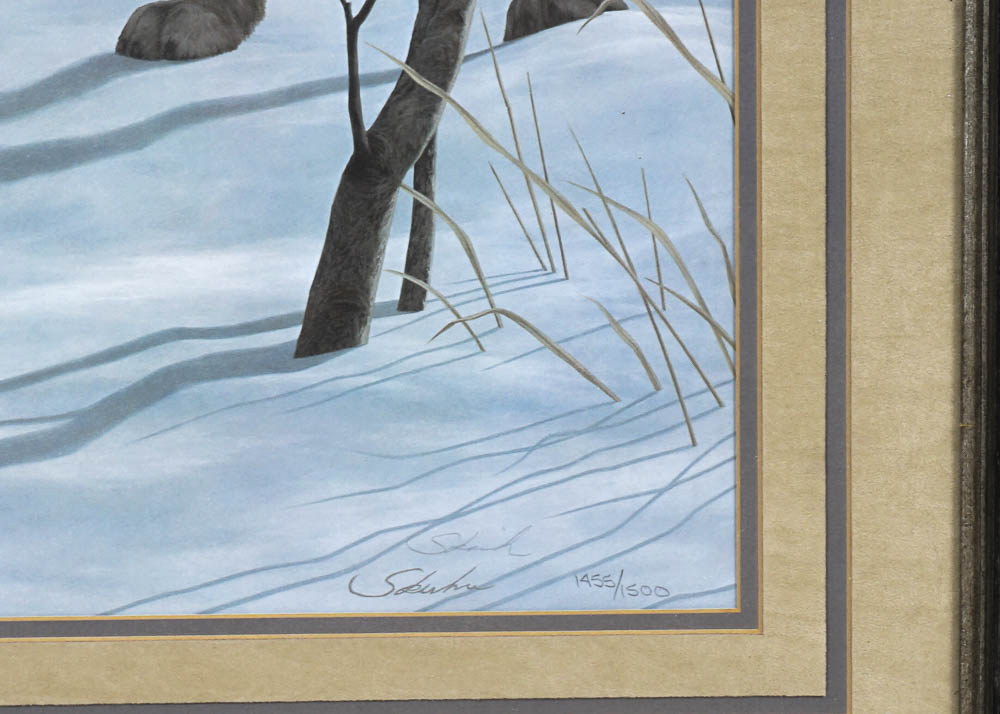 Peter Skirka Signed Offset Lithograph "Moonlight Search"