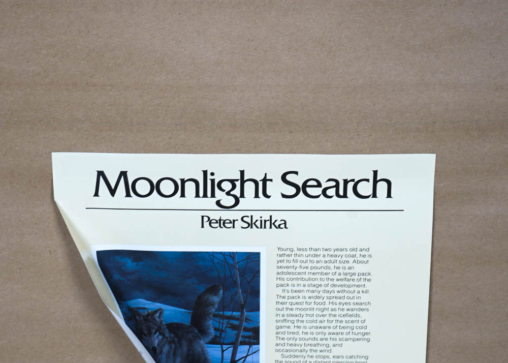 Peter Skirka Signed Offset Lithograph "Moonlight Search"