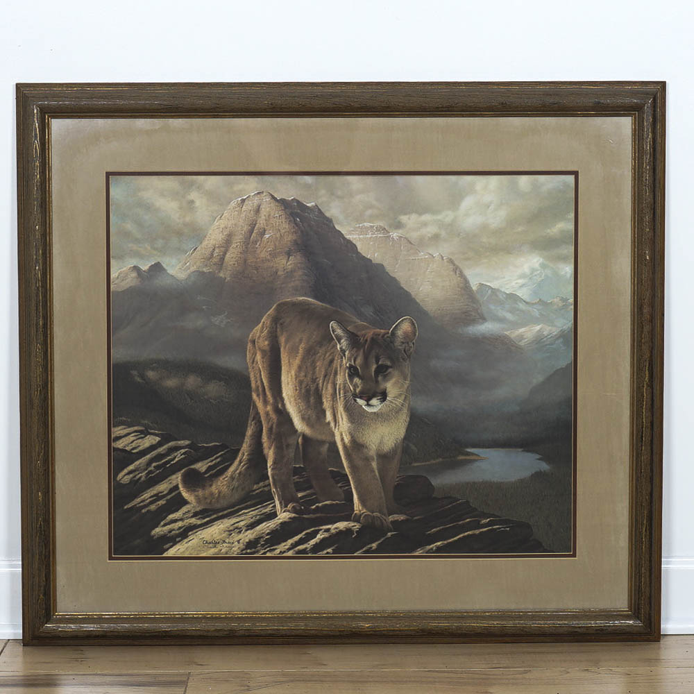 Signed Charles Frace "Cougar" Print