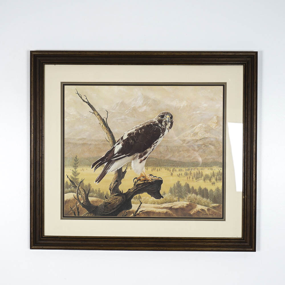 Signed Charles Frace Hawk Print