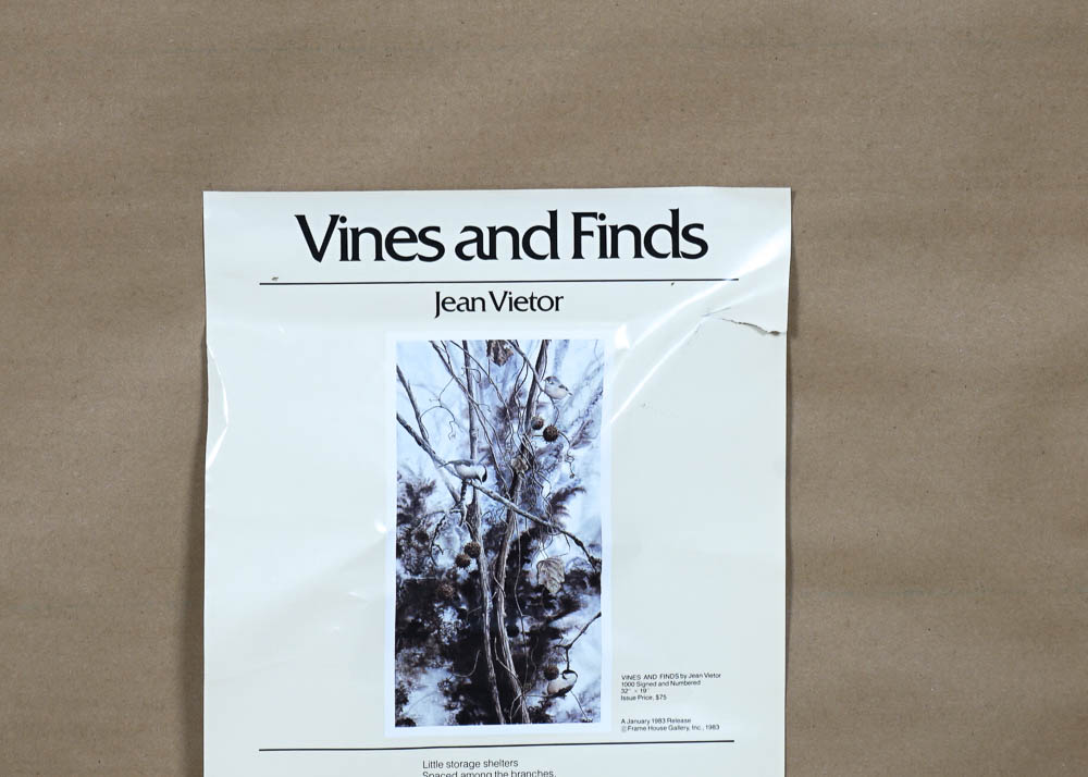 Jean Vietor Signed Offset Lithograph "Vines and Finds"