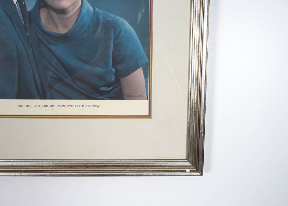 Offset Lithograph Print after Photo of President and Mrs. Kennedy