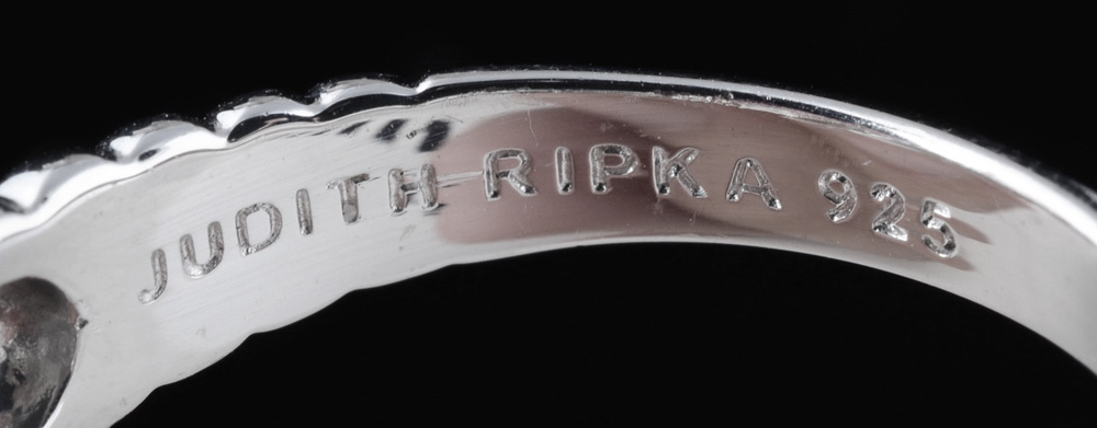 Judith Ripka Sterling Silver, Prasiolite and Cubic Zirconium Ring