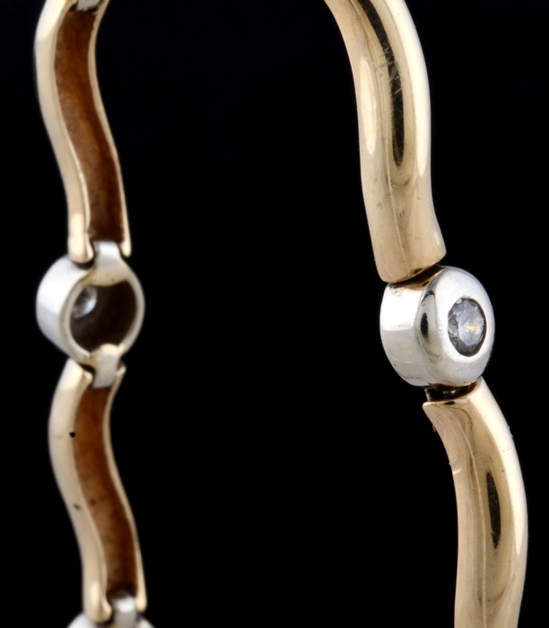 10K Yellow Gold Diamond Link Bracelet