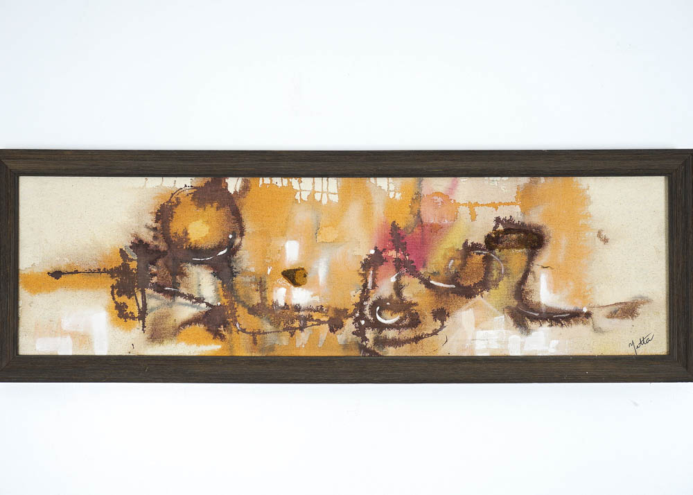 Abstract Watercolor on Canvas by Yetta Wiesel