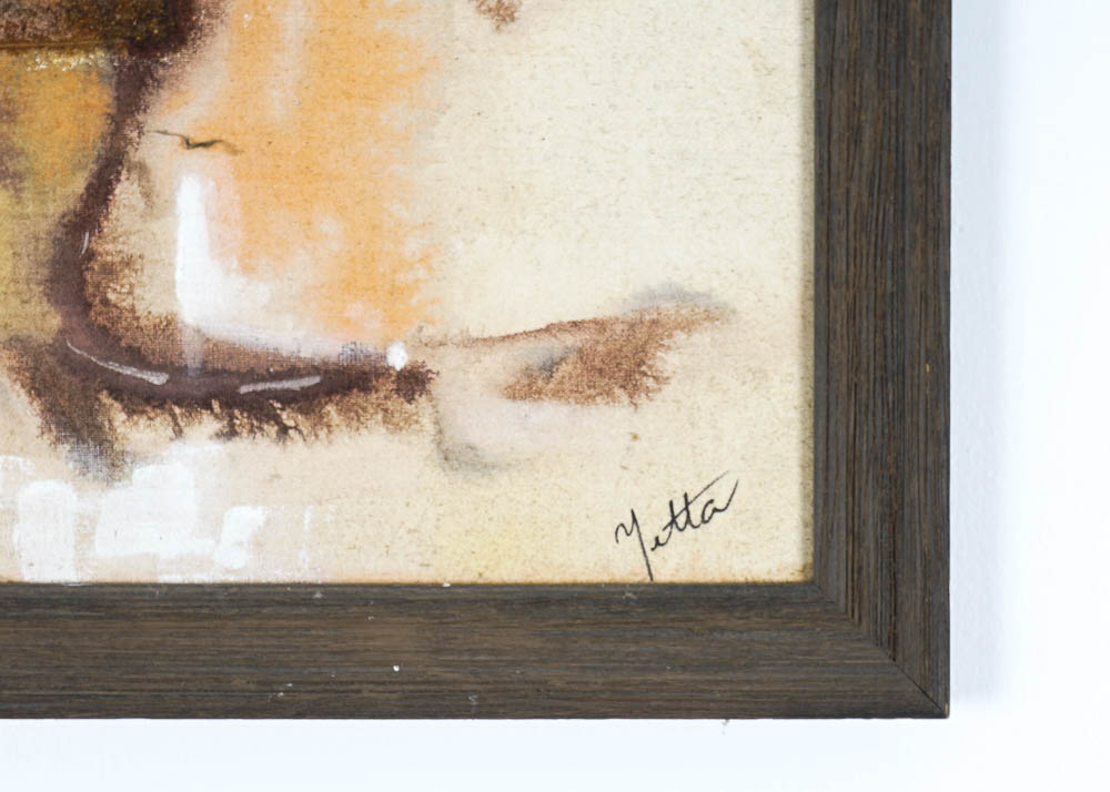 Abstract Watercolor on Canvas by Yetta Wiesel