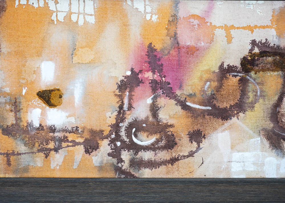 Abstract Watercolor on Canvas by Yetta Wiesel