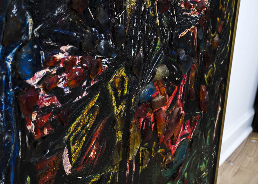 Abstract Mixed Media Painting by Artist Yetta Wiesel