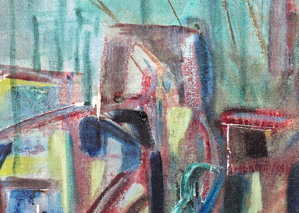 Framed Oil on Canvas Painting by Artist Yetta Wiesel