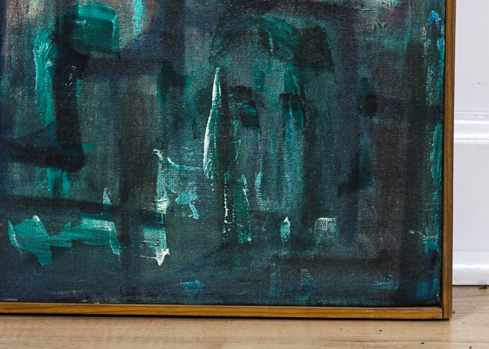 Framed Oil on Canvas Painting by Artist Yetta Wiesel