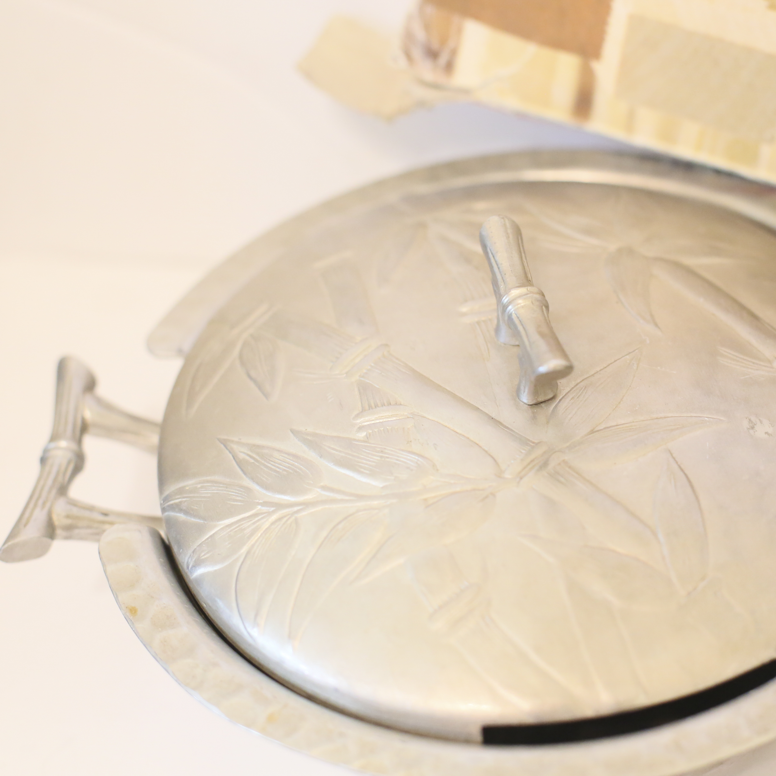 Pasta Set with Vintage Bamboo Patterned Dish