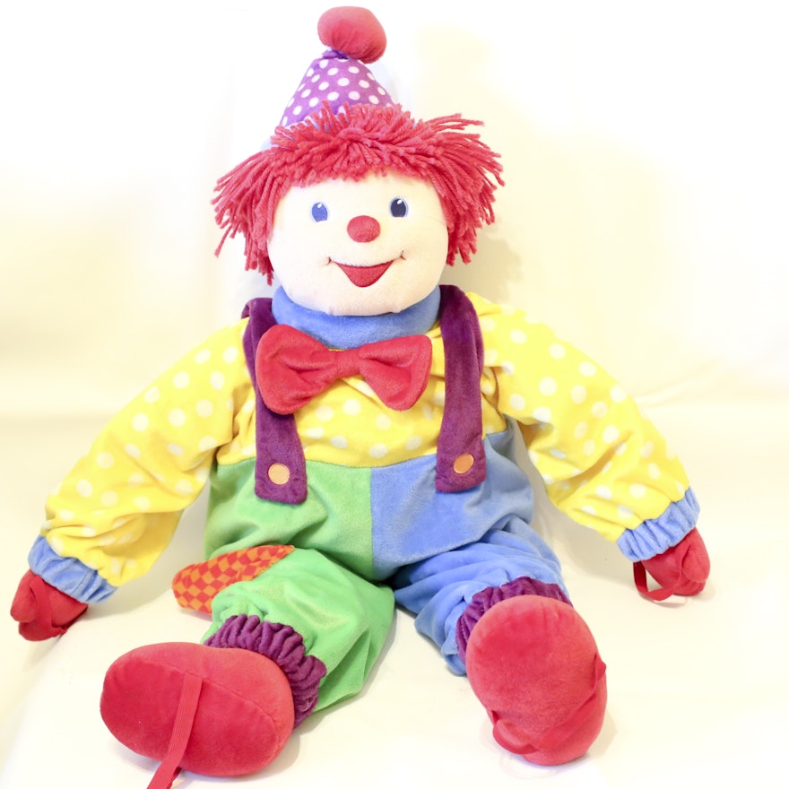 Large Stuffed Gymboree Clown Puppet