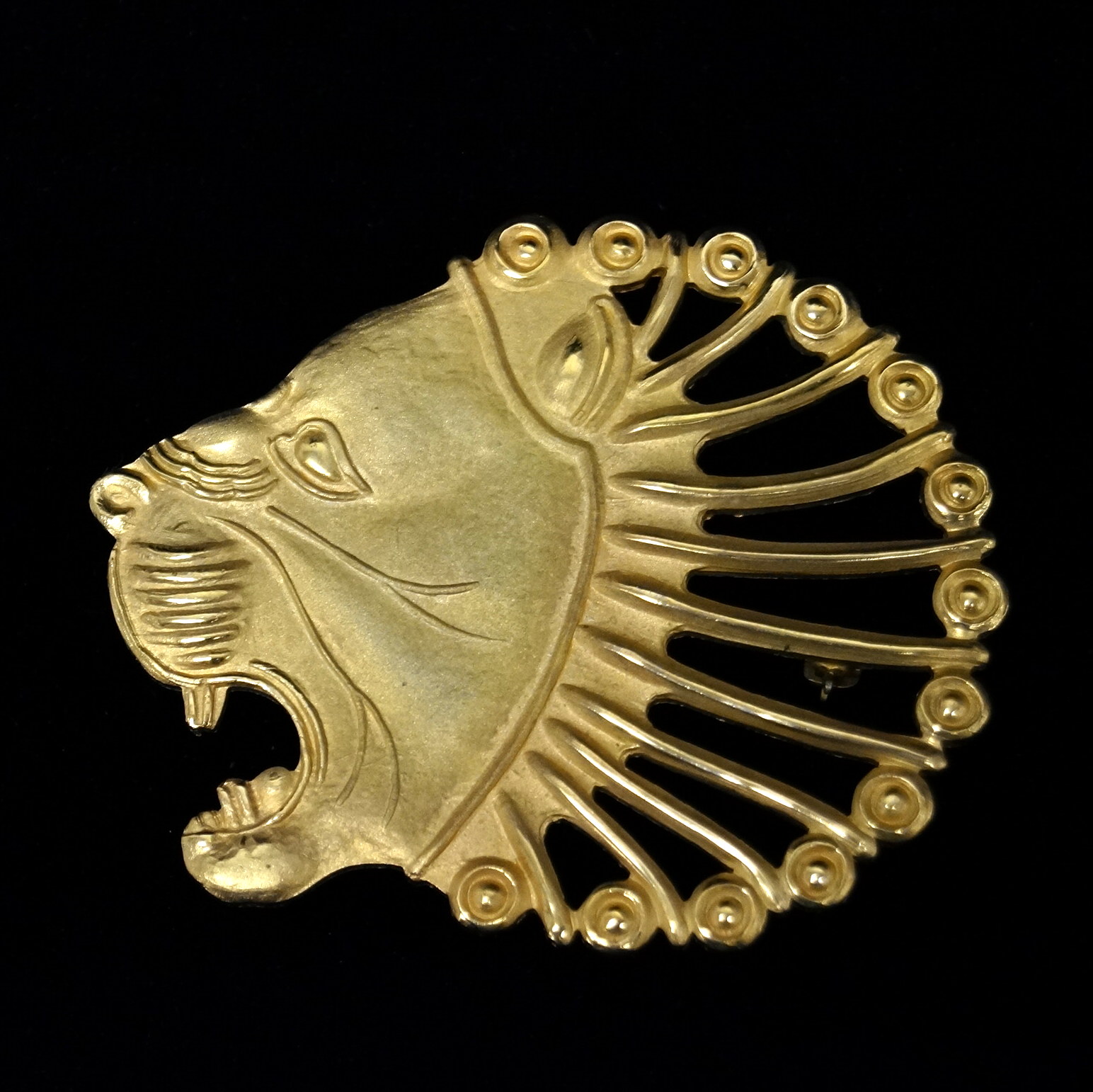 Vintage Museum Replica Lions Head Brooch CMFA