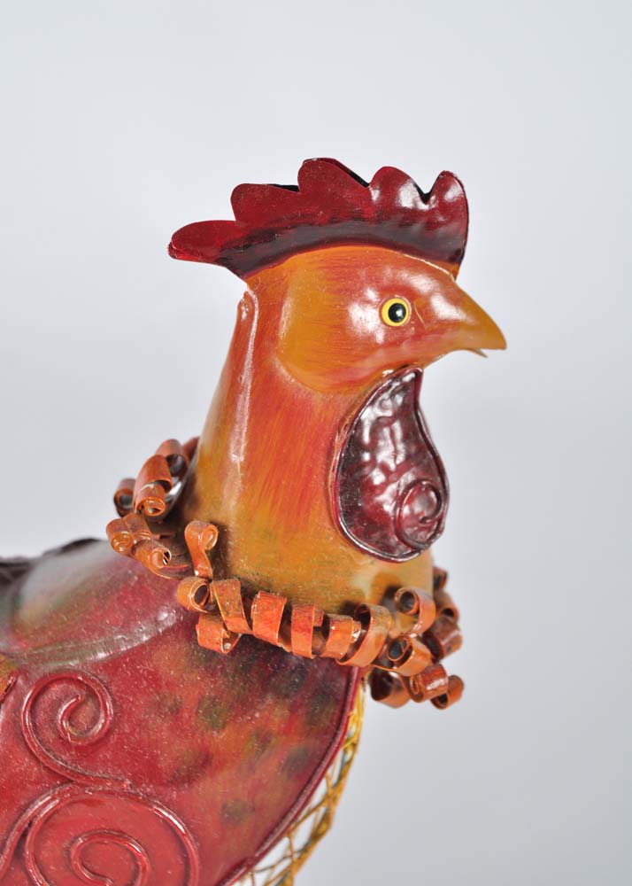 Pair of Tin Roosters