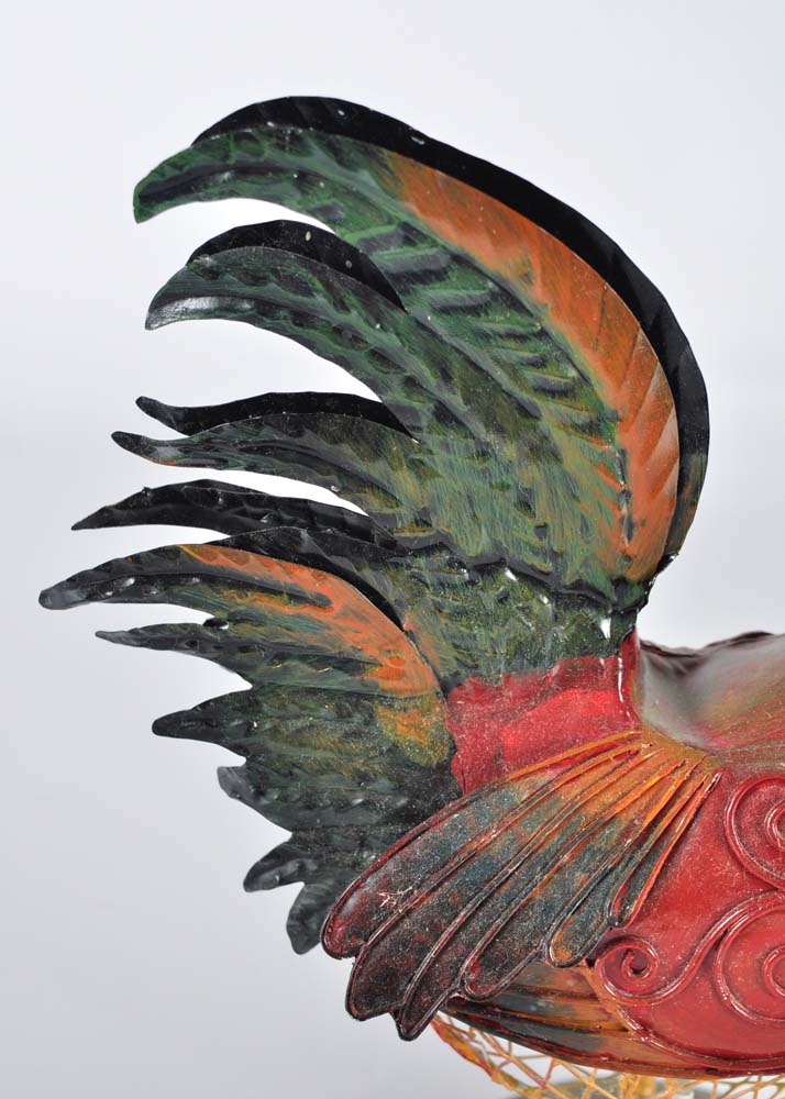 Pair of Tin Roosters