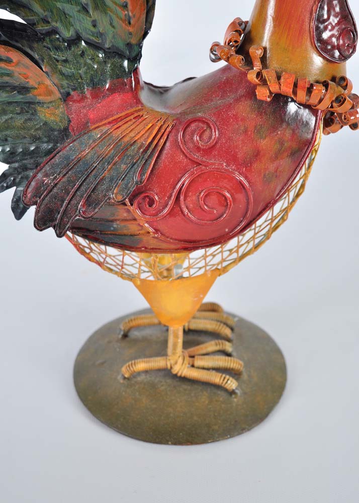 Pair of Tin Roosters