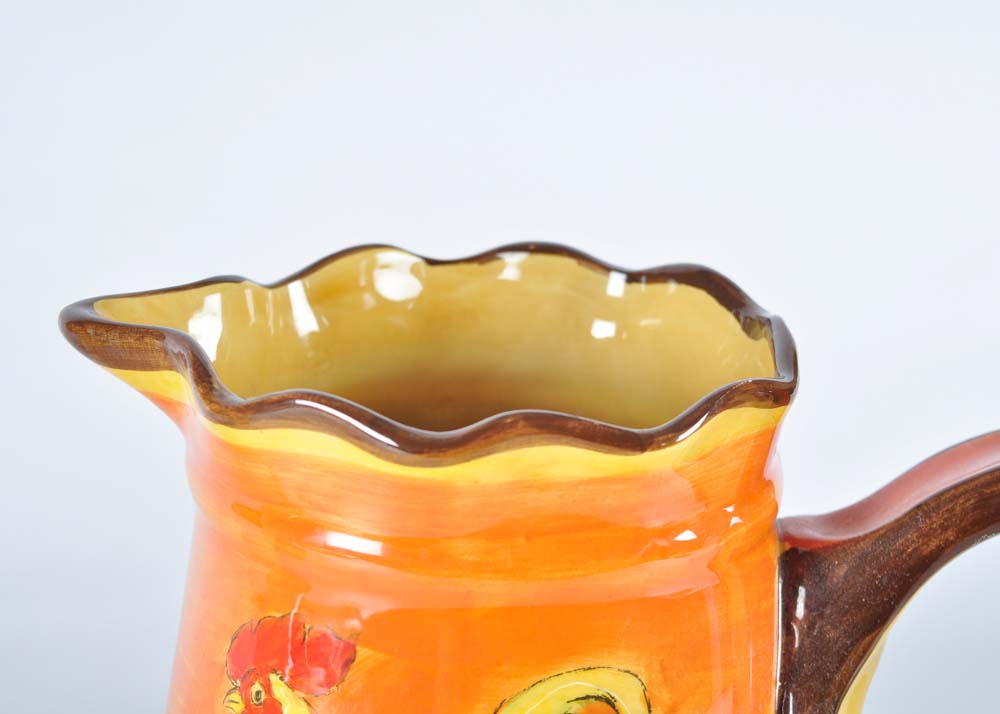 Pair of Rooster Pitchers