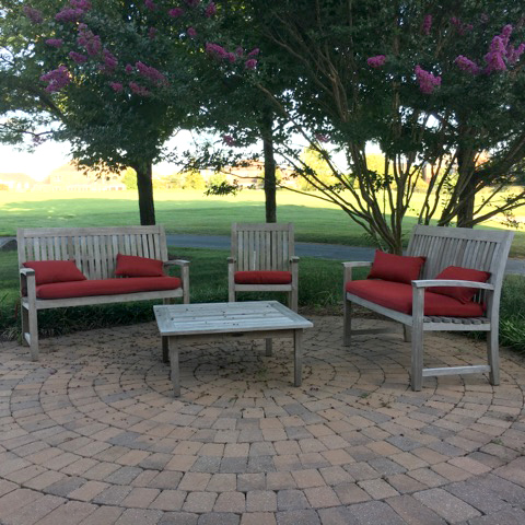 Set of Rock Wood Outdoor Teak Furniture