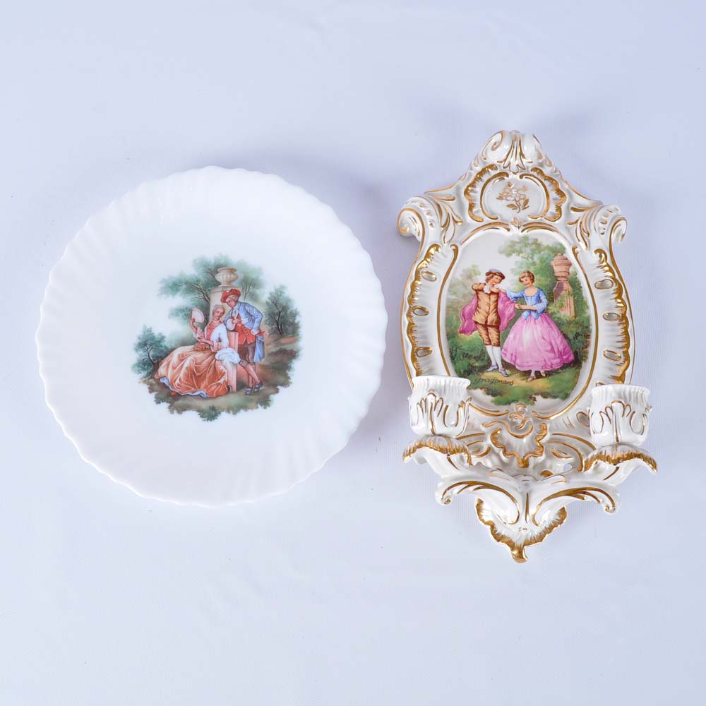 Dresden Sconce and Plate