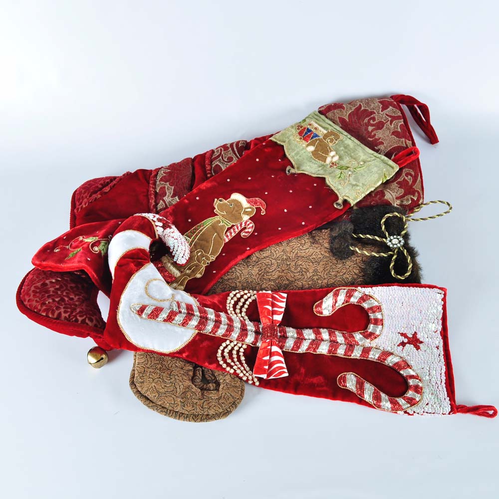 Collection of Fancy Christmas Stockings