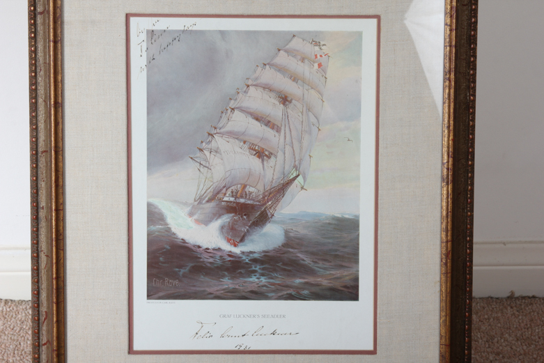 Christopher Rave Print on Paper "Graf Luckner's Seeadler"