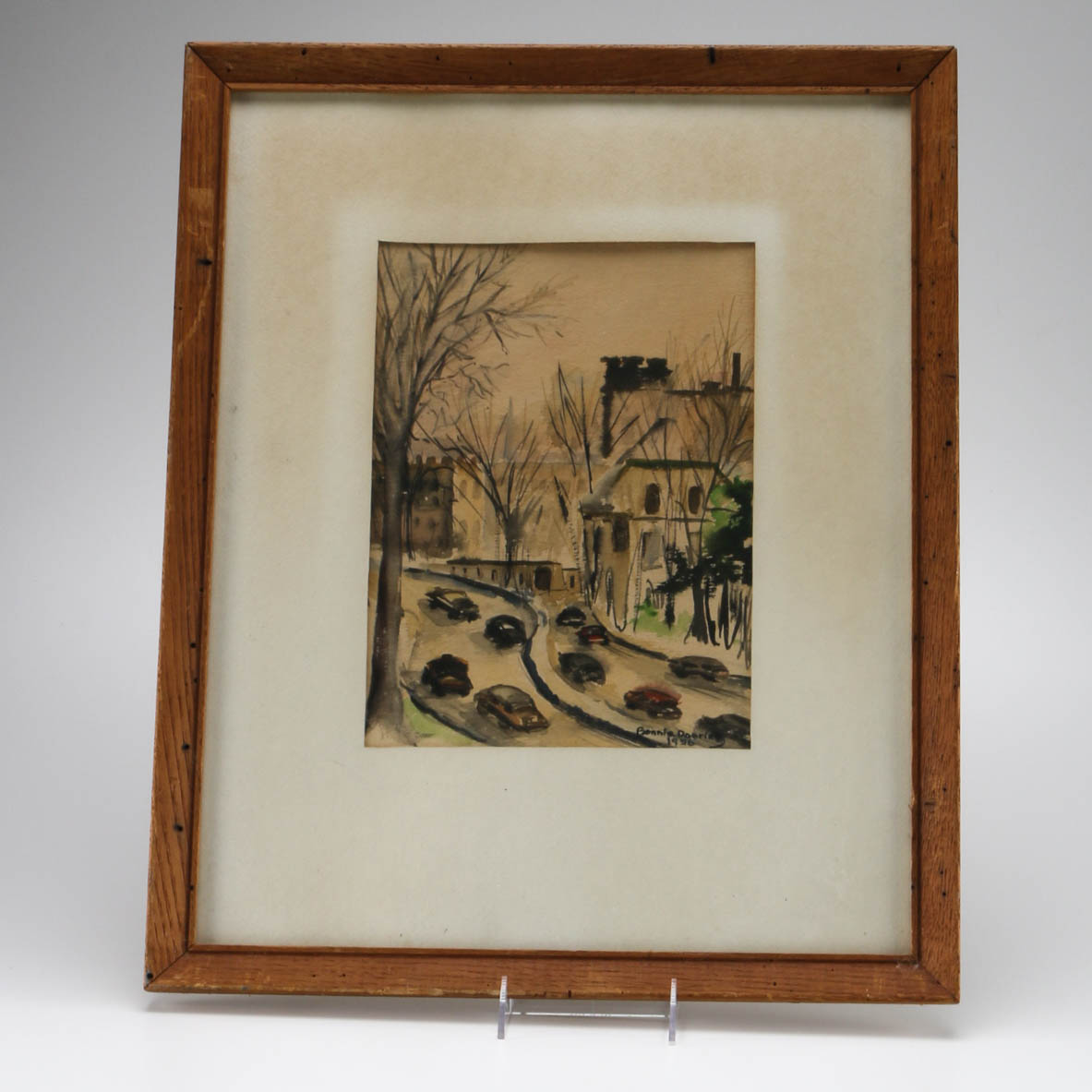 Bonnie Doering Signed 1956 Original Watercolor