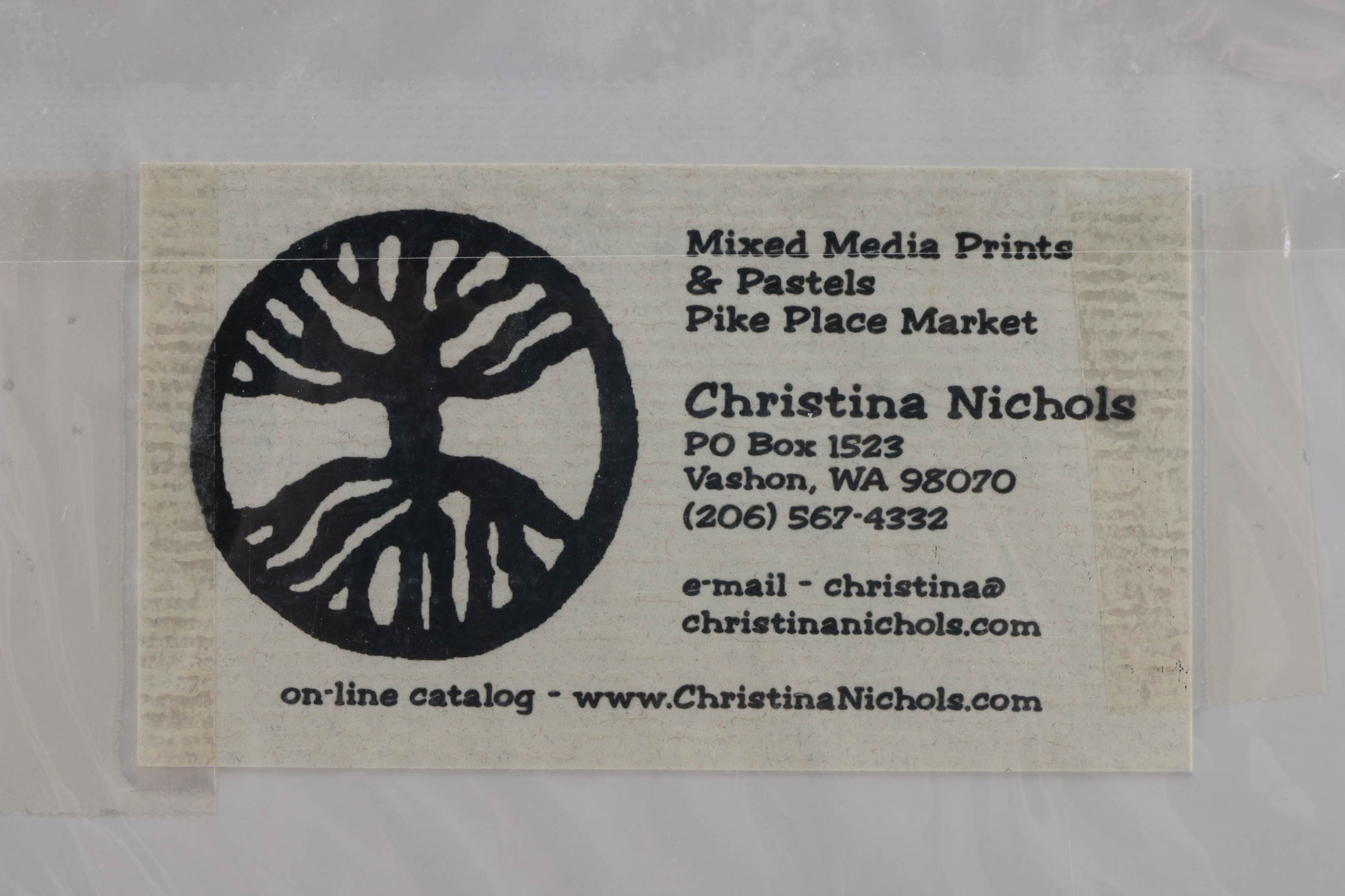 Original Print and Signed Watercolor of Fish