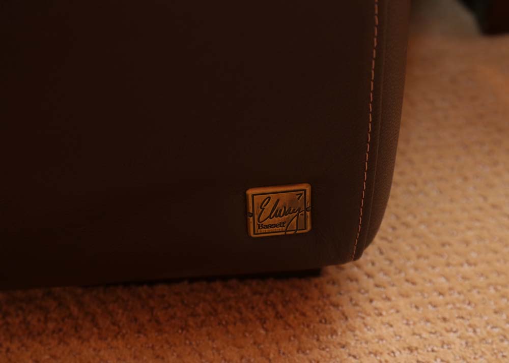 Bassett Leather Sectional Couch and Ottomans