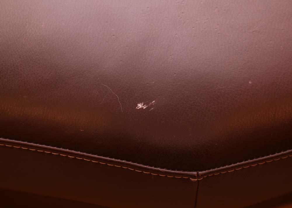 Bassett Leather Sectional Couch and Ottomans