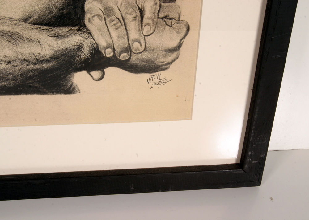 Signed Original Jack Lustig Personalized Pen and Ink Drawing