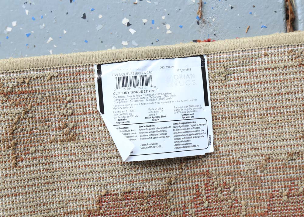 Orian Rugs "Cliffony Bisque" Runner