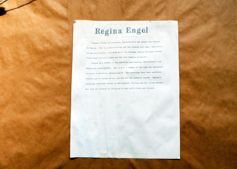 Regina Engel Signed Waterlily Watercolor Painting