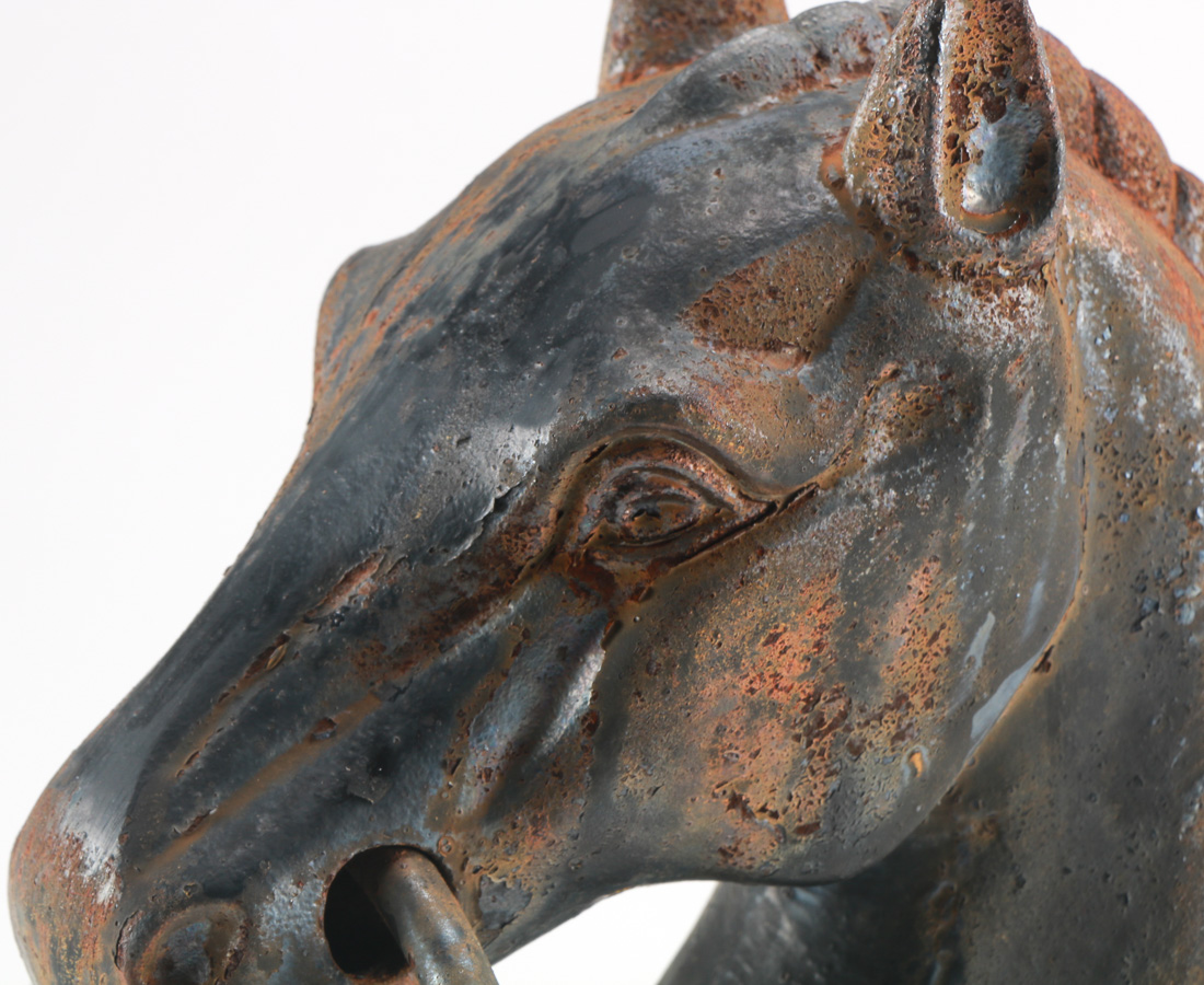 Cast Iron Hitching Post Horse Head