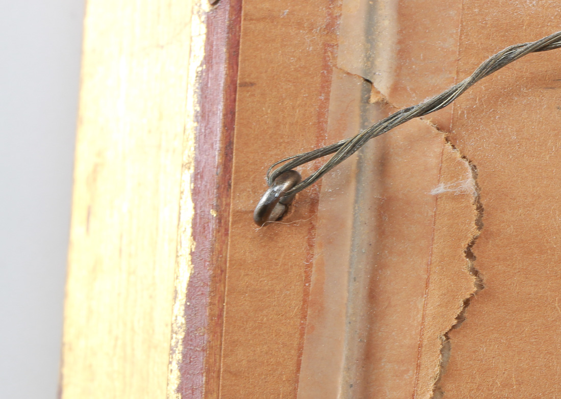 Framed Oil Pastel Winter Landscape