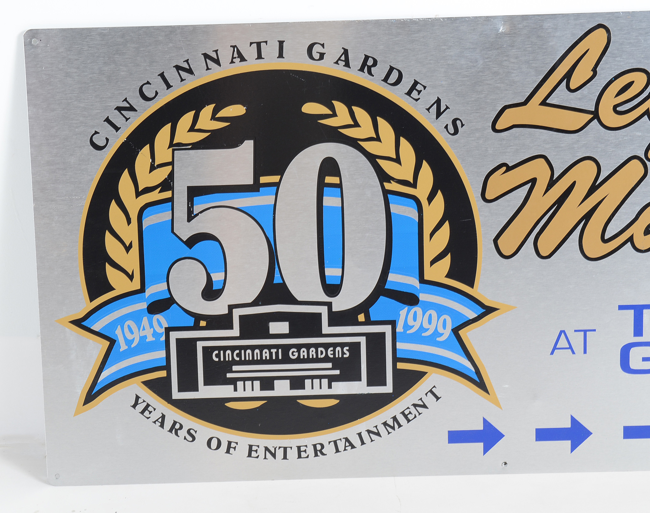 Cincinnati Gardens "Legends Museum" Metal Sign